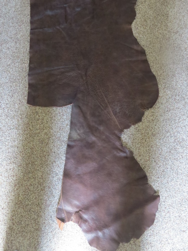 Chocolate Brown leather partial hide Size 81" 3.5-4oz