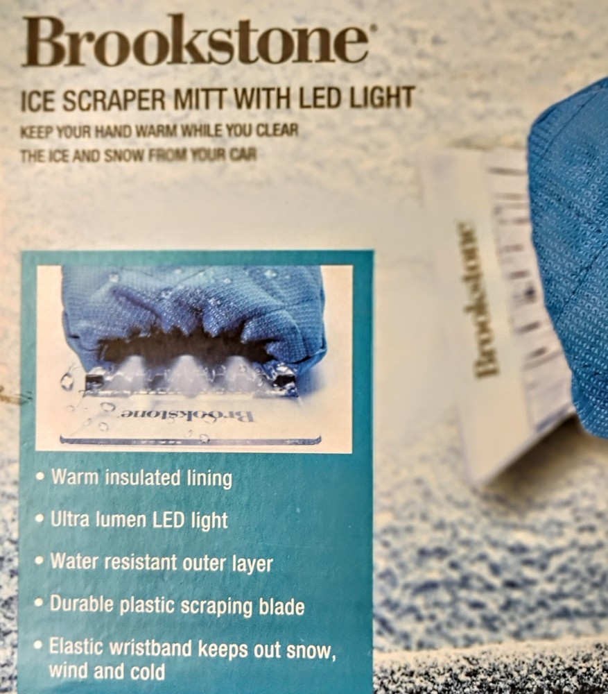 NEW- Brookstone ice Scraper With led Light