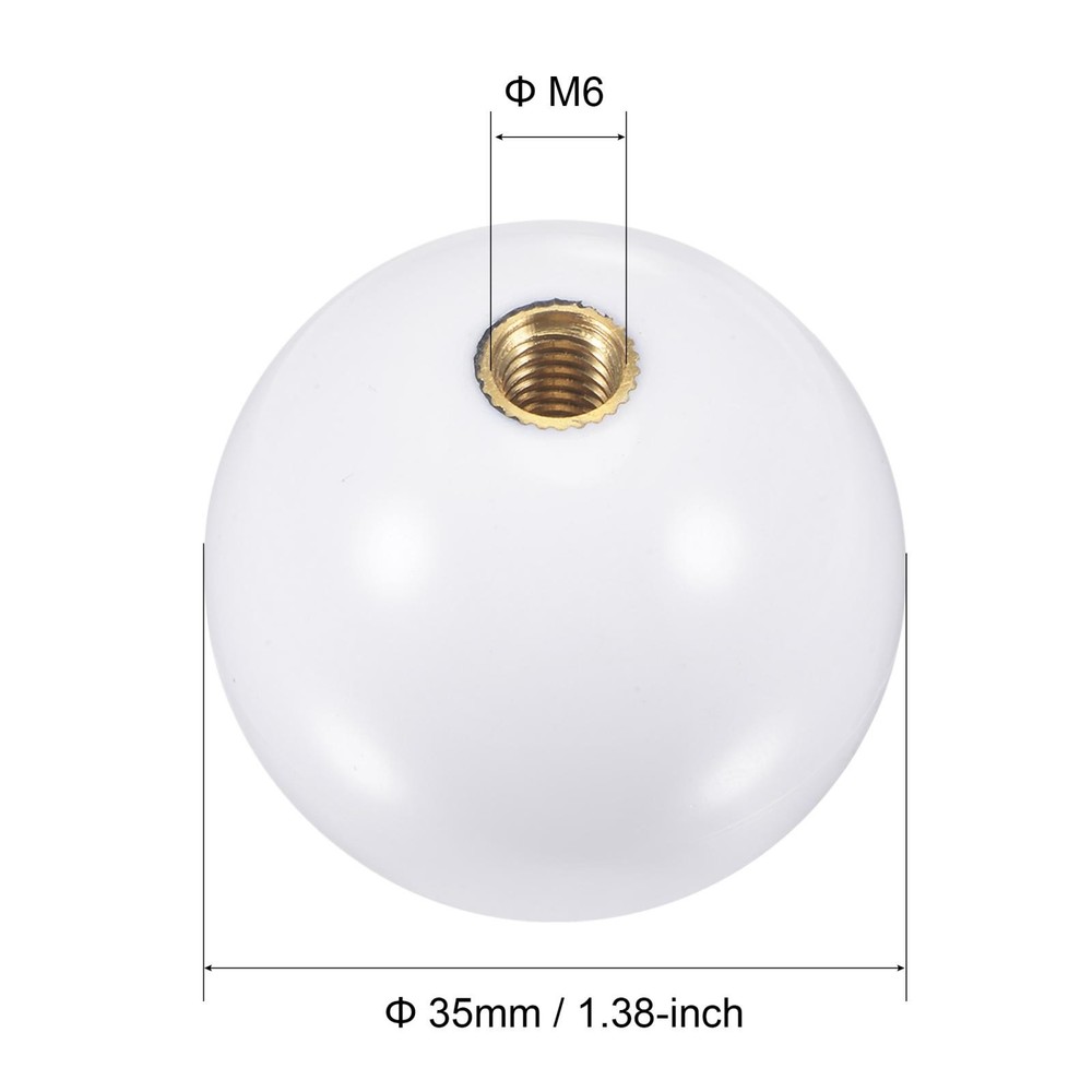 Joystick Head Rocker Ball Top Handle Arcade Game Replacement Red/White