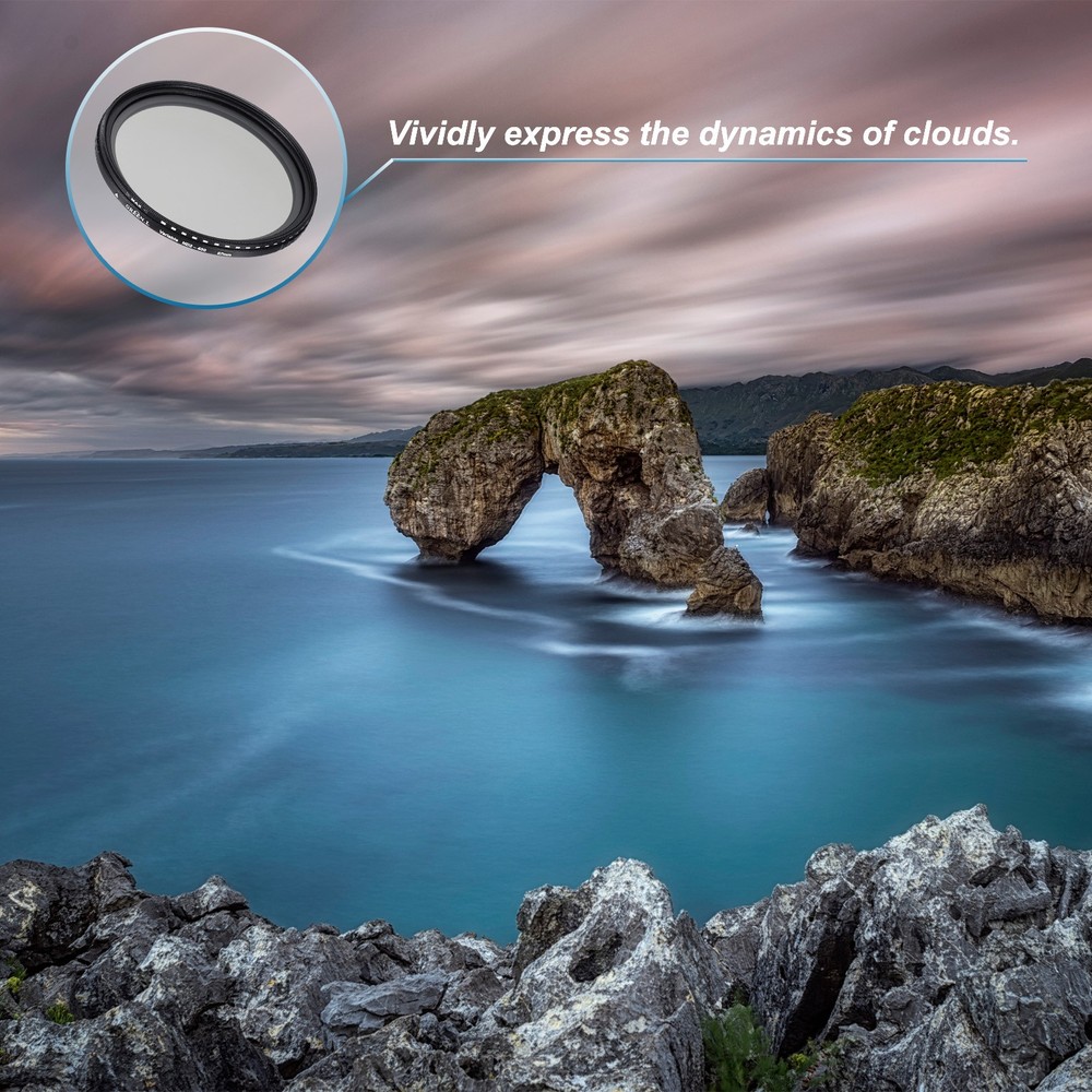 ND2-400 Lens Filter Variable Neutral Density Lens Filter 67mm 2 Pcs