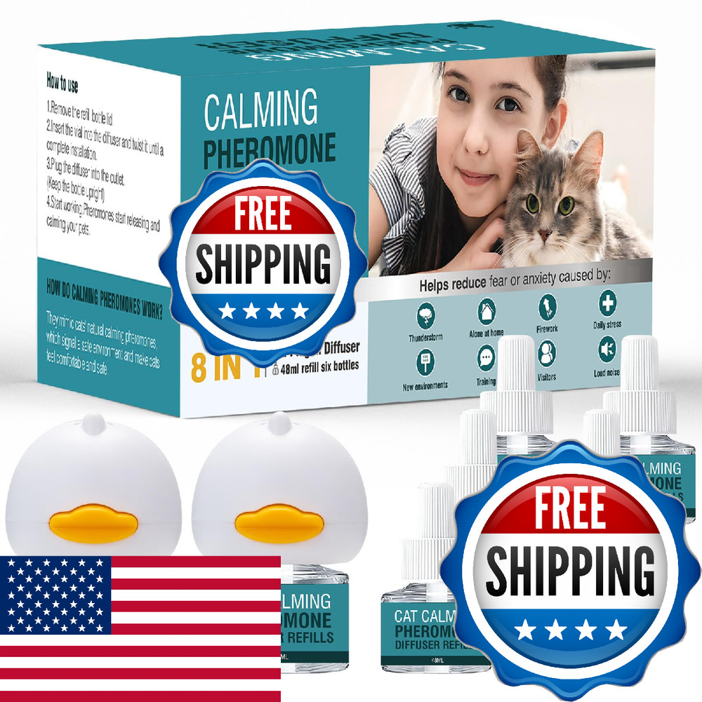 Cat Calming Diffuser 8 in 1 Multicat Pheromone Diffuser Pheromones to Calm Stres
