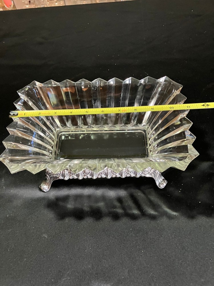 F. B. Rogers (#1152) Silverplate Footed Crystal Bowl