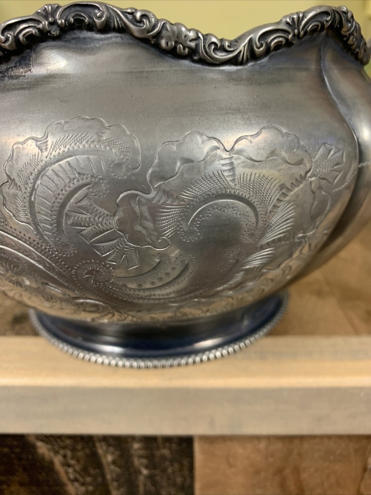 hard white metal silver plated bowl