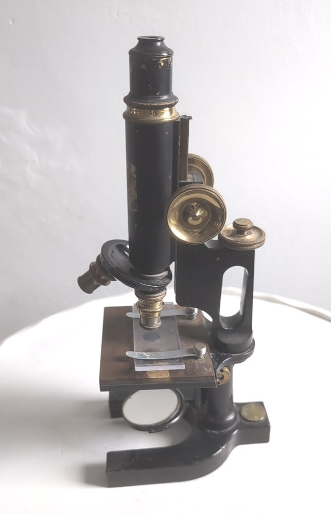Antique 1907 Bausch & Lomb Jug Handle Microscope