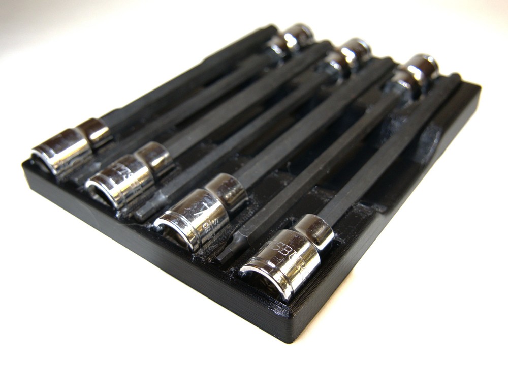 Magnetic Long Hex Socket Organizer – Fits Most Metric Long Hex Socket Sets