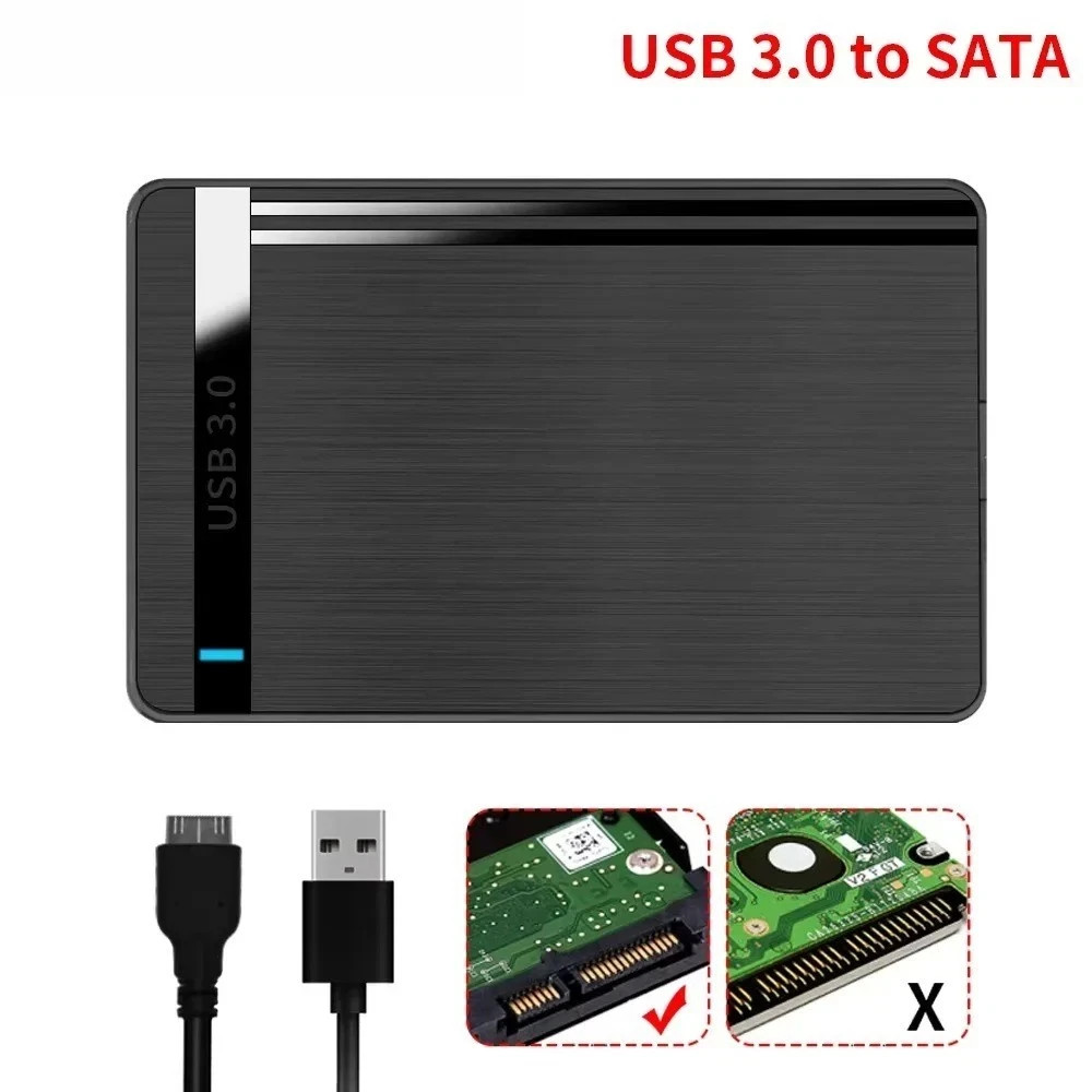 USB 3.0 3TB SATA SSD External Hard Drive Portable Desktop Mobile Hard Disk Case