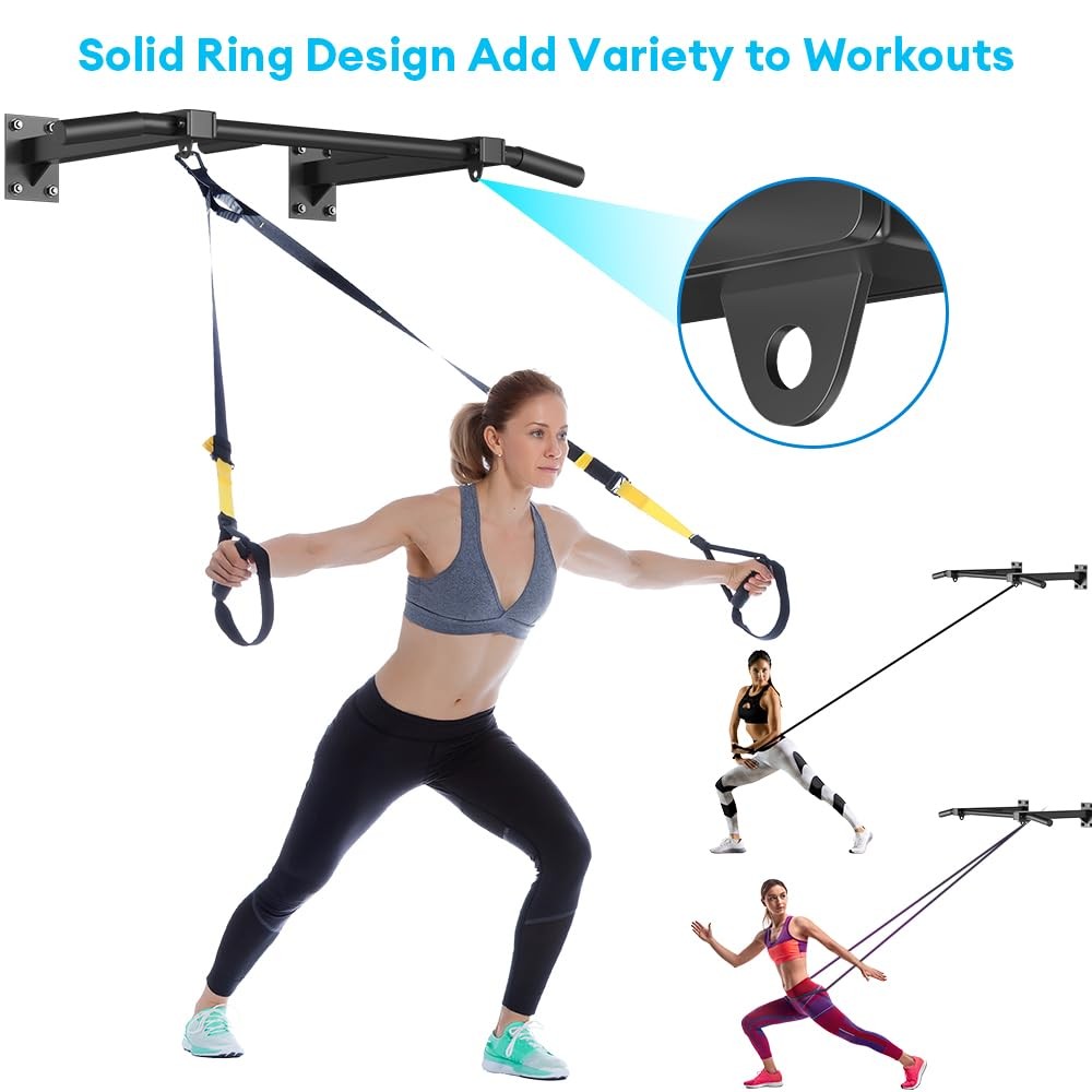 Wall Mount Pull Up Bar, Joist Mount Pull Up Bar, Beam and Rafter Mounted Chin...