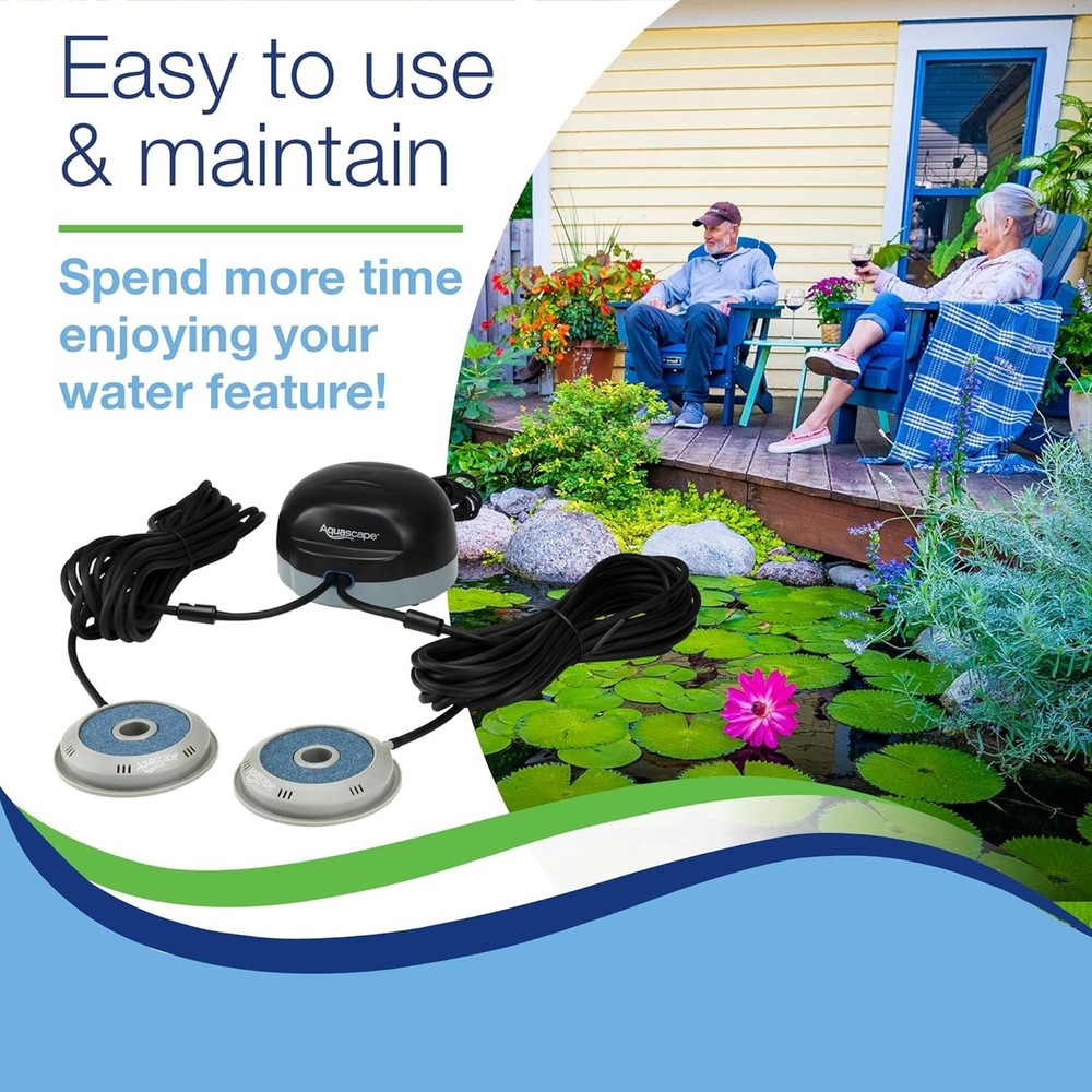 Weather-Resistant Pond Air System, 2 Outlets