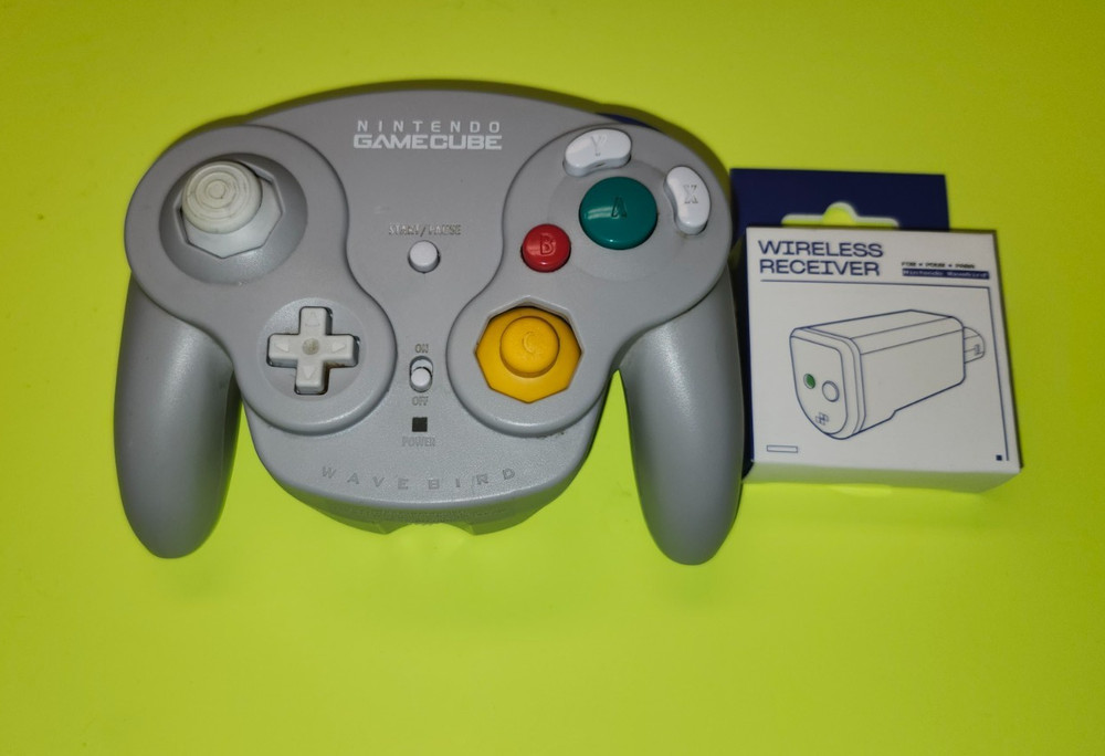 Nintendo GameCube WaveBird Wireless Controller w/ Receiver –Gray  Tested