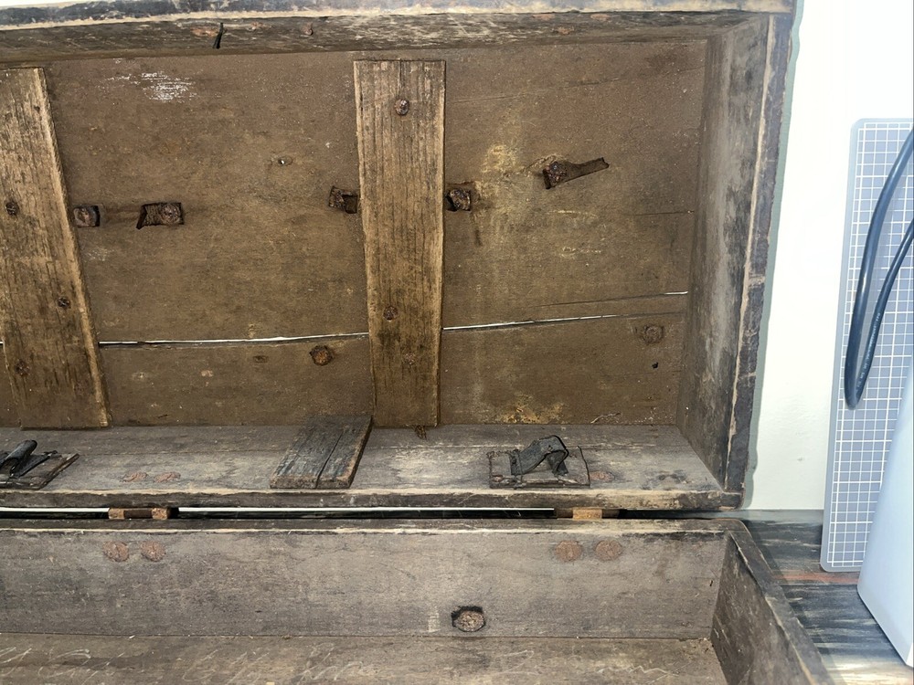 Vtg Airco Welders Tool Storage Box Rustic Primitive Advertising Man Cave Decor