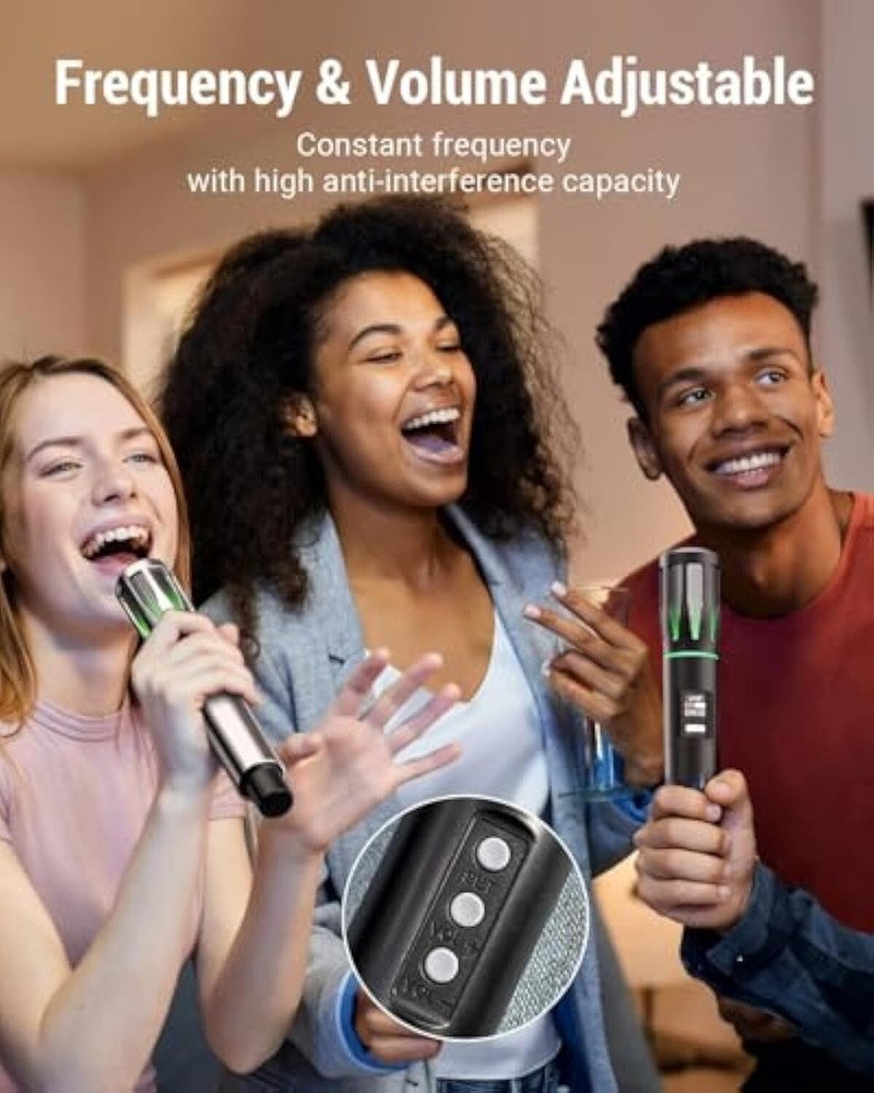 Professional Wireless Microphones, Rechargeable UHF Dynamic Microphone