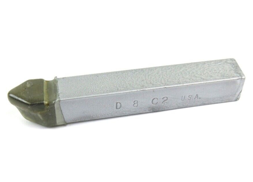 ACT D-8 C2 Grade Carbide Brazed Lathe Tool Bit 80° Point 1/2" x 1/2" Shank