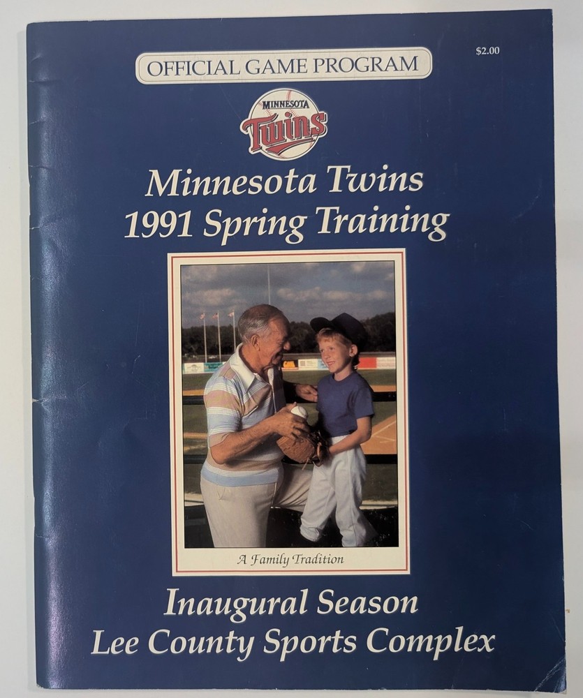 Minnesota Twins Spring Training Program 1991 Inaugural Season Lee County Complex
