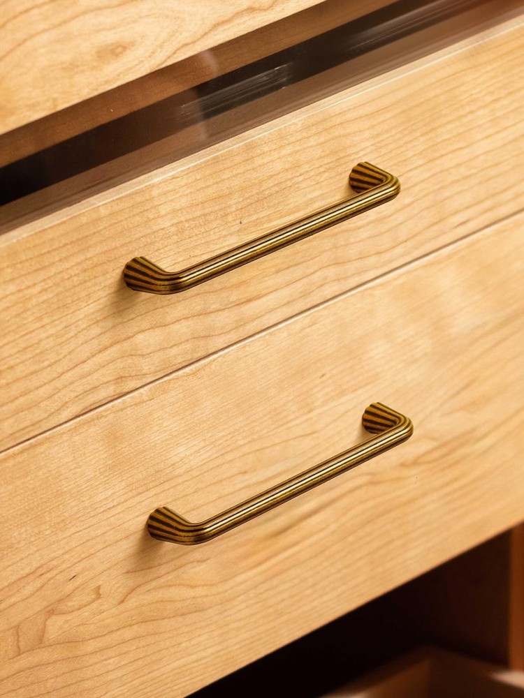10 Pack Antique Brass Cabinet Pulls 5" Hole Center Vintage Drawer Pulls Bathr...
