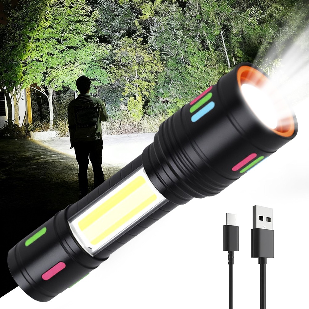 2Pack 99000000LM Super Bright LED Tactical Flashlight Rechargeable Flashlights