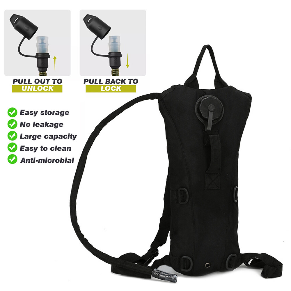 Water Bladder Backpack Nylon Tactical Hydration Pack Bag Running Jogging Cycling