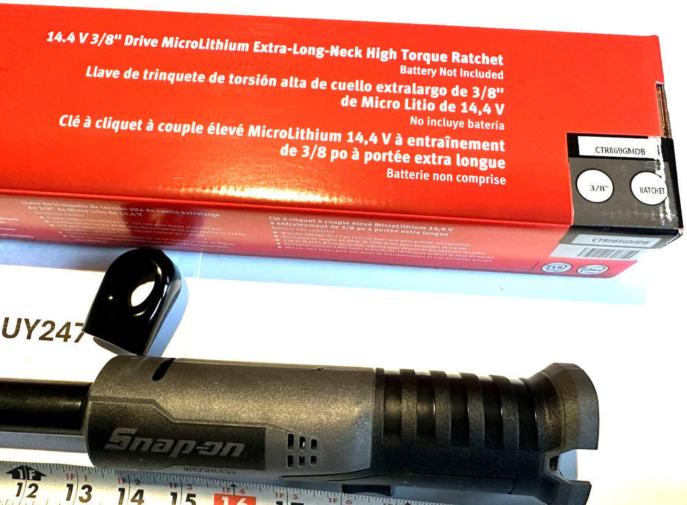 SNAP ON TOOLS CTR869 GM DB 3/8 EXTRA LONG HIGH TORQUE 14.4 RATCHET *TOOL ONLY*