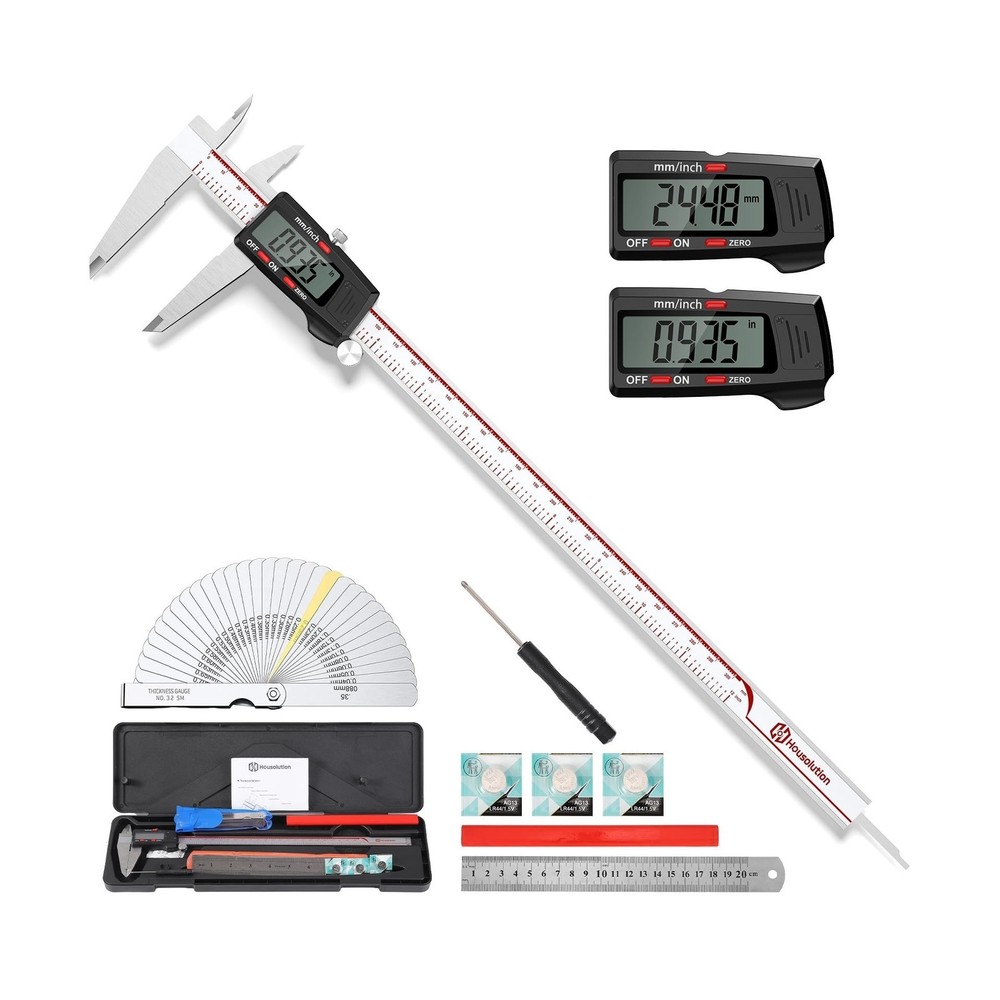 Housolution Digital Caliper 12 Inch, Caliper Measuring Tool with Large LCD Sc...