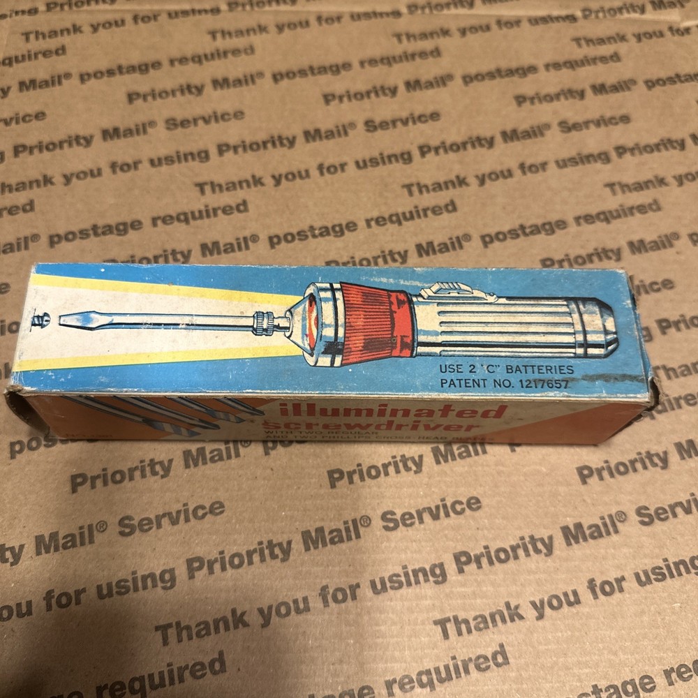 ILLUMINATED SCREWDRIVER VINTAGE No 1301- Untested