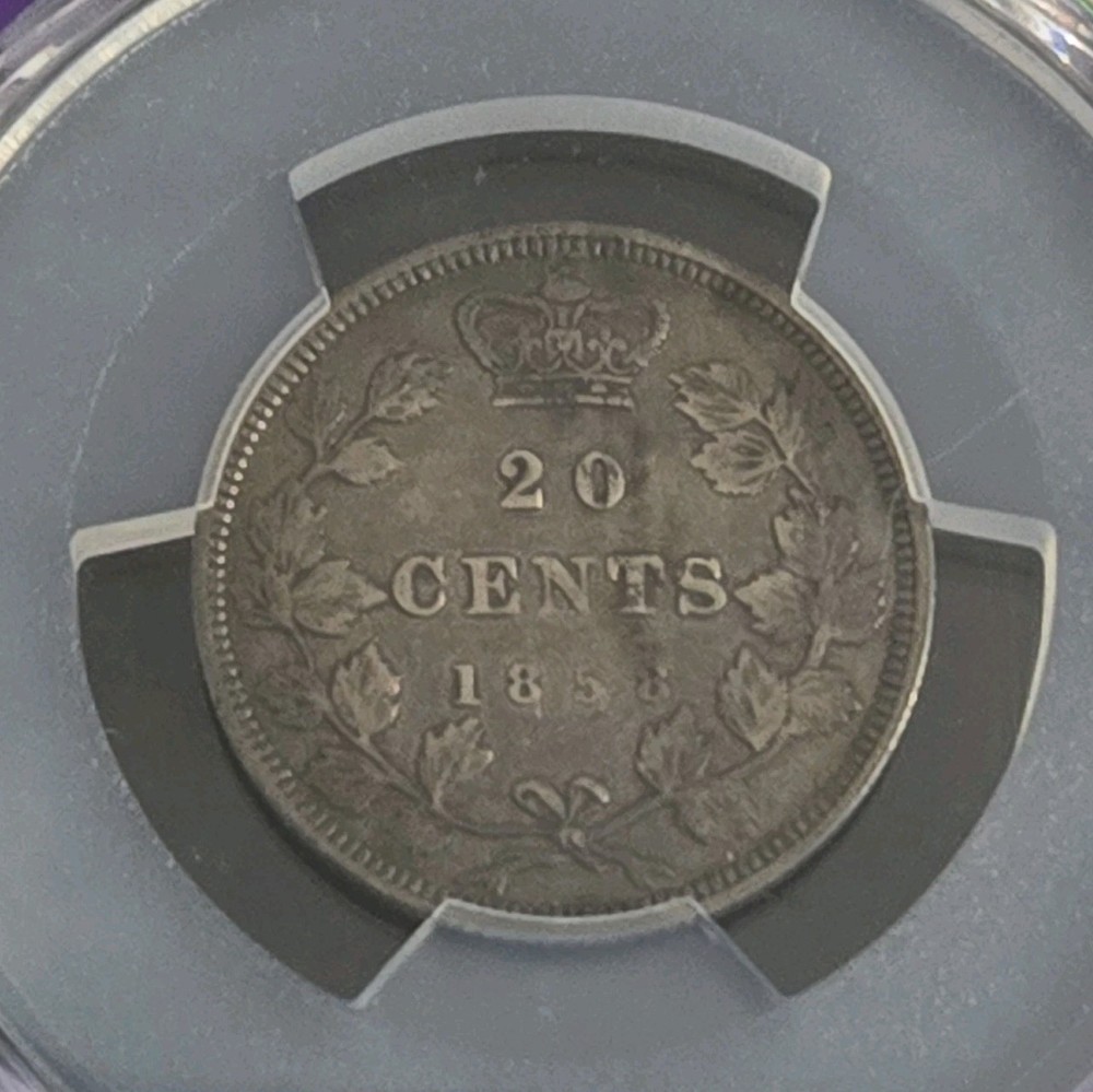 Canada 1858 20 Cent PCGS VF-35 🇨🇦 Coinage