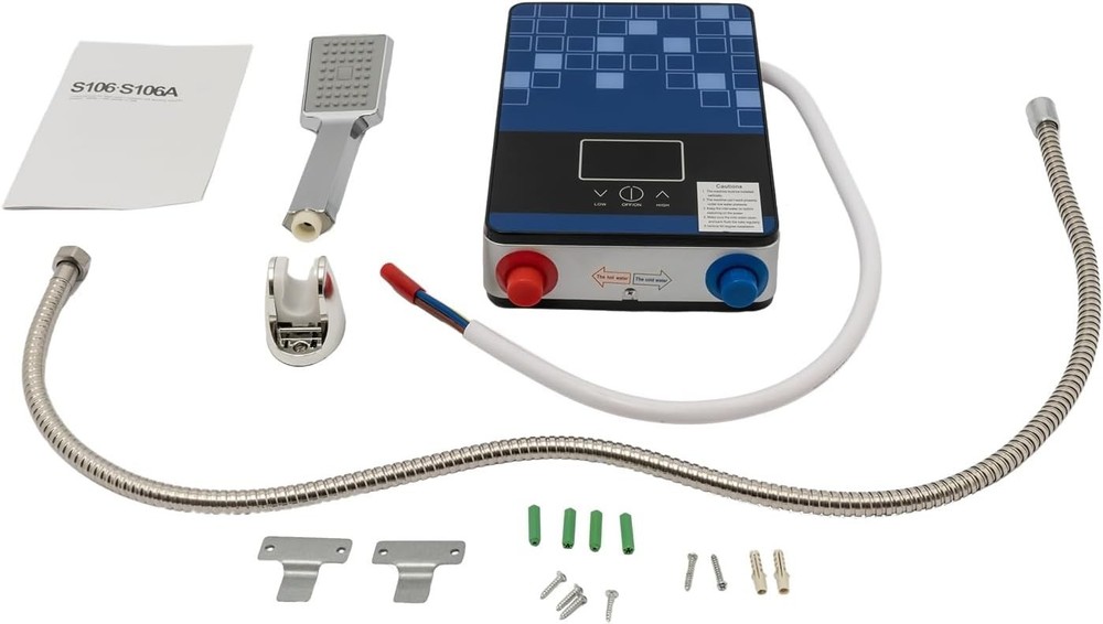 Electric Water Heater Tankless, 4500W 110V Instant Shower Heater with LED Screen