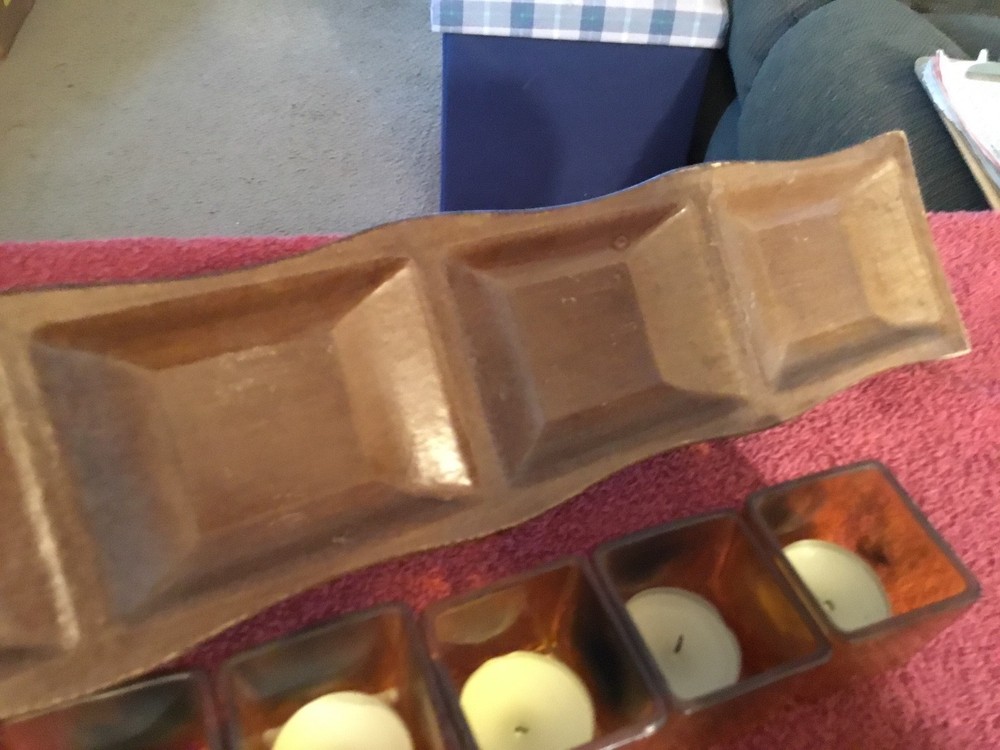 Wood Candle Holder