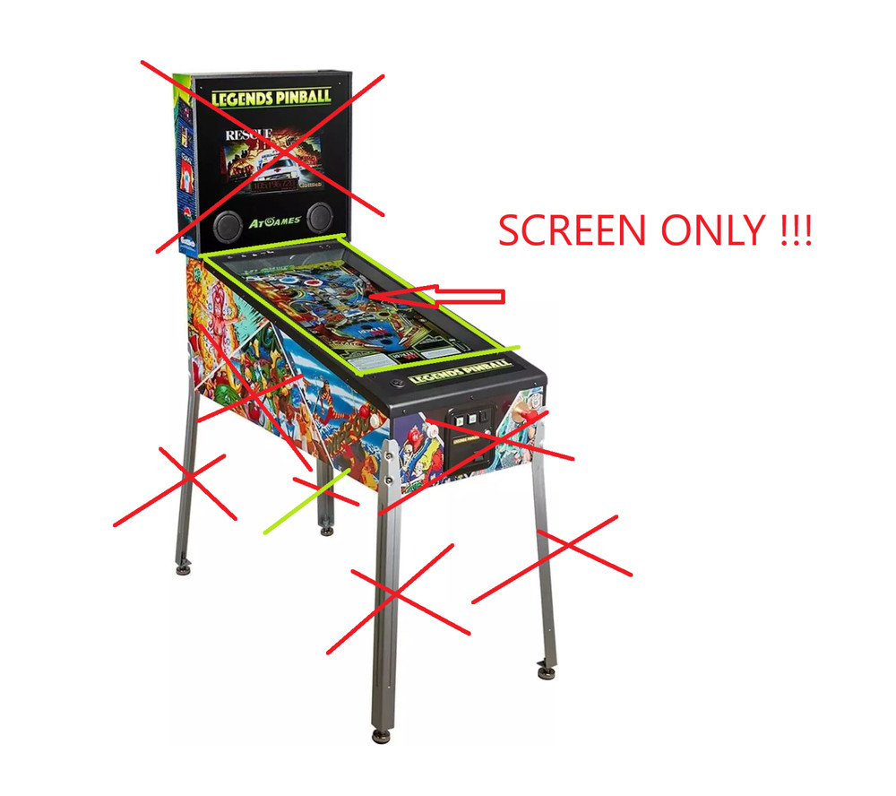 LED SCREEN ONLY for AtGames Legends Digital Pinball Table ™