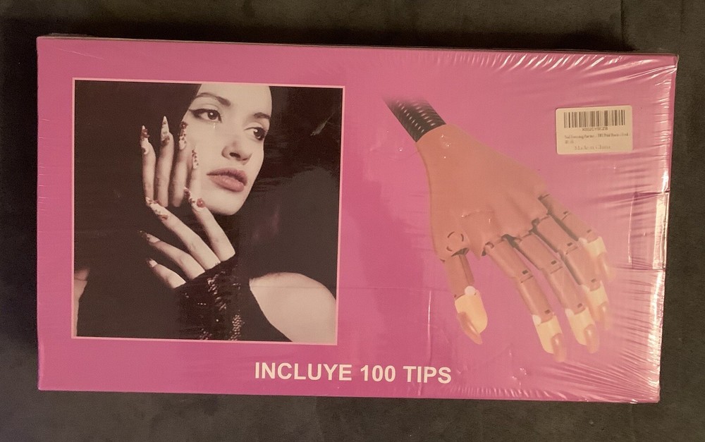 Practice Hand for Acrylic Nails-Flexible Moveable Beauty Nail Training Hand