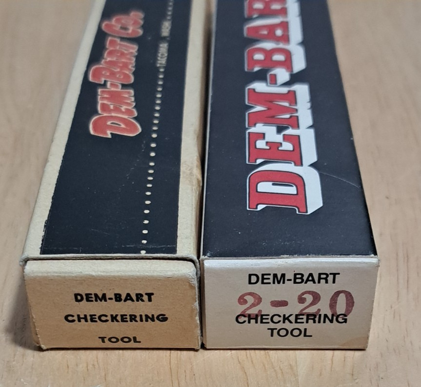 2 Dem Bart Gunsmith Stock Checkering Tools 2-18, 20-20