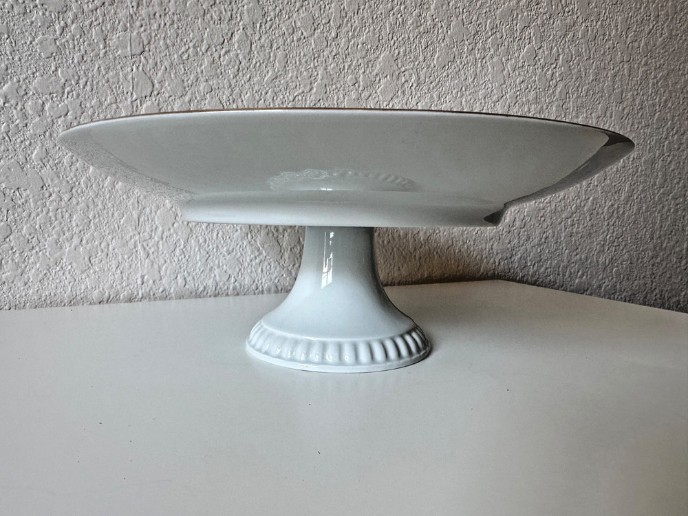 Bareuther Waldsassen Cake Stand Bavaria Germany Fruit & Nut Pattern 11.5"