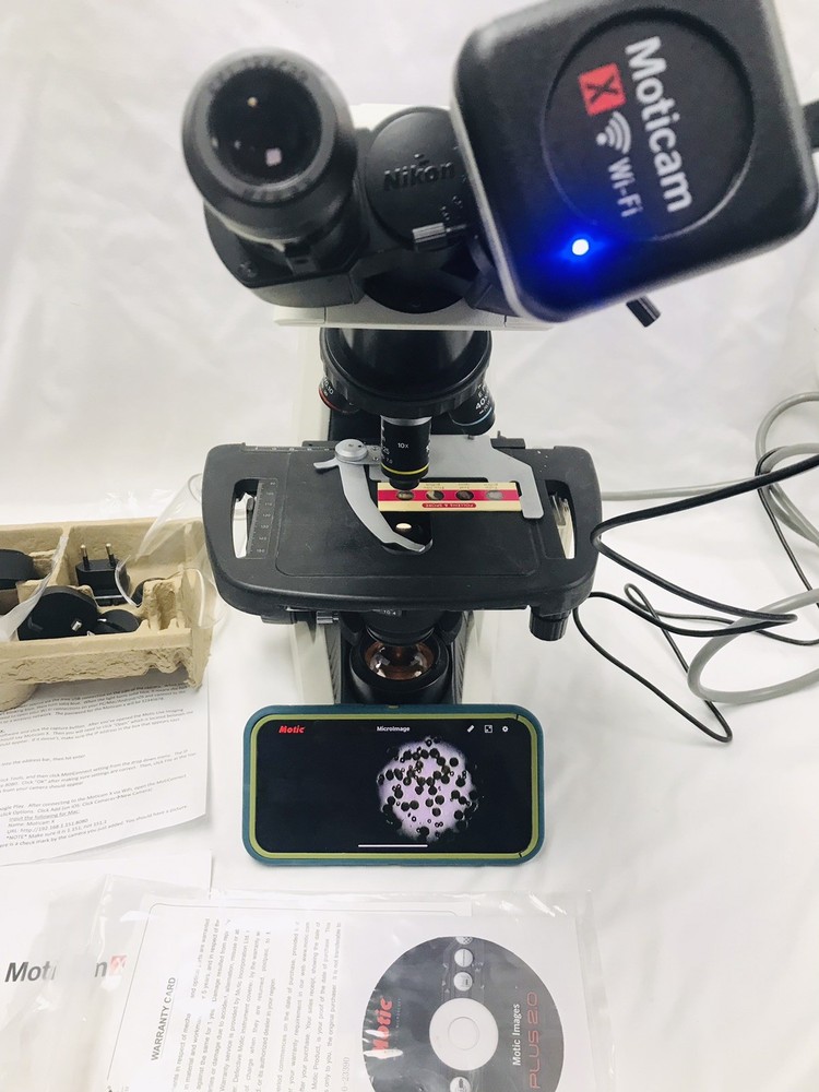 Motic Moticam X WiFi Digital Microscope Camera Mounts To Any Microscope Eyepiece