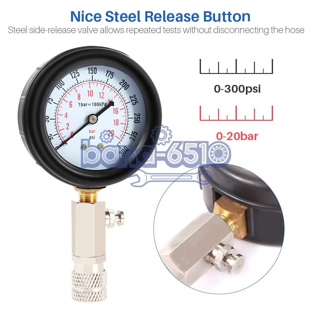 Petrol Engine Cylinder Compression Tester Kit for Automotive Motorcycle Tool Kit