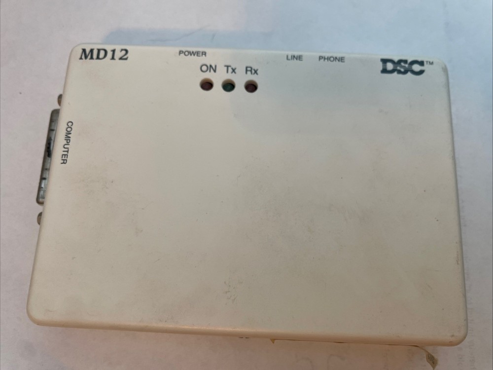 DSC MD12 Programming Modem With Power Supply And Serial Computer Cable - Used