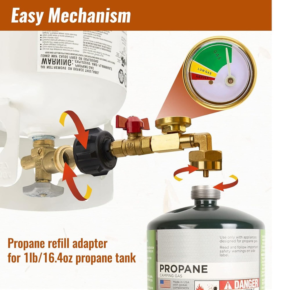 Quick Connect Propane Adapter, 90-Deg Elbow, QCC1 with Safety Switch