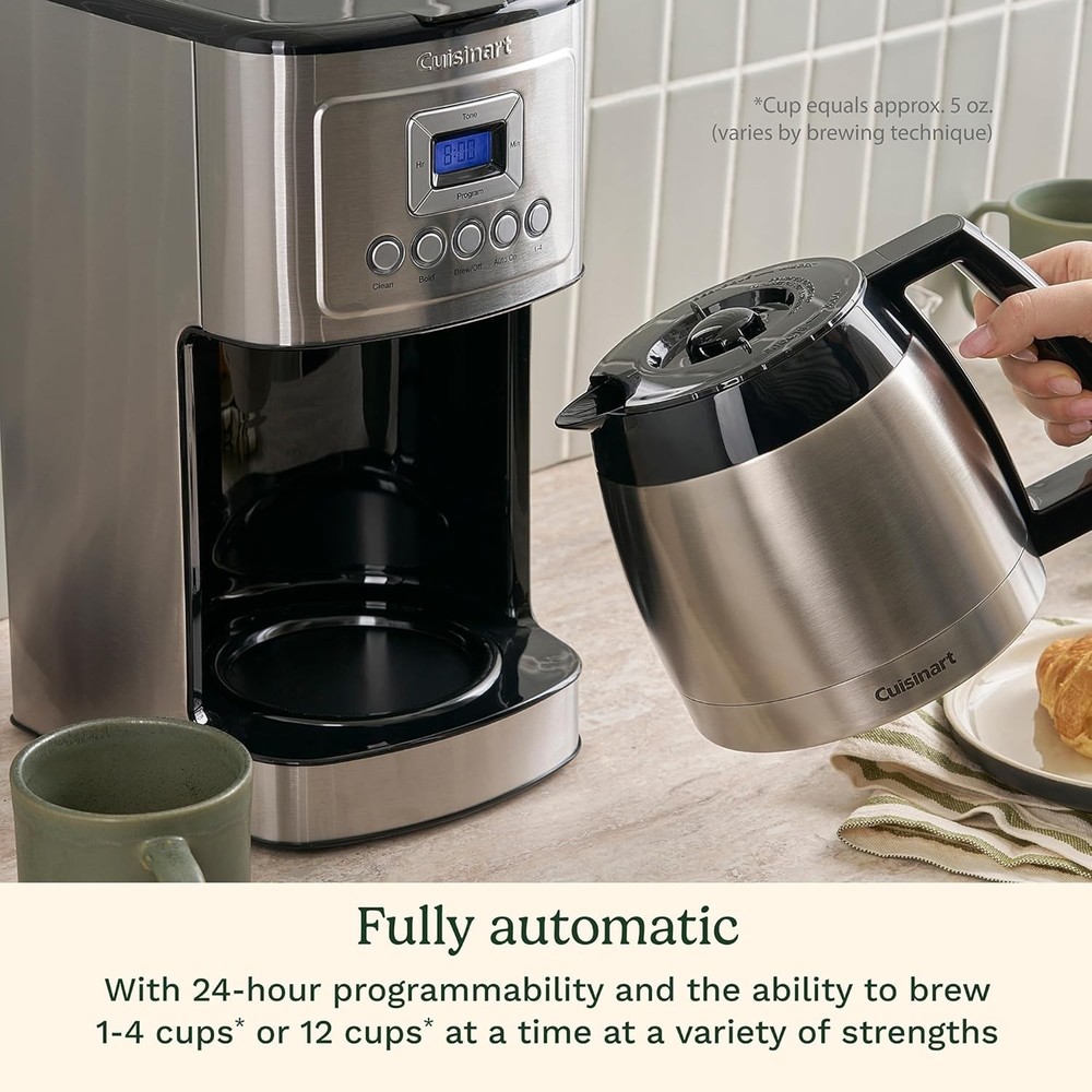 12-Cup Coffee Maker, Programmable PerfecTemp Thermal Carafe Coffee Machine