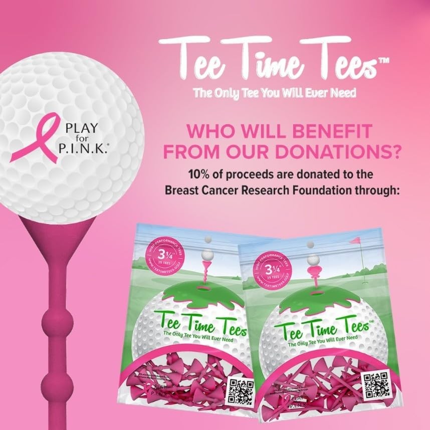 Tee Time Tees The Bubble Golf - Variable Length, Unbreakable Step-Up Pink