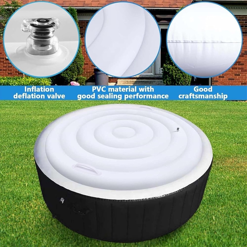 Versatile 4.5 Ft Round Inflatable Hot Tub Cover - Easy Inflate, Cost Efficient