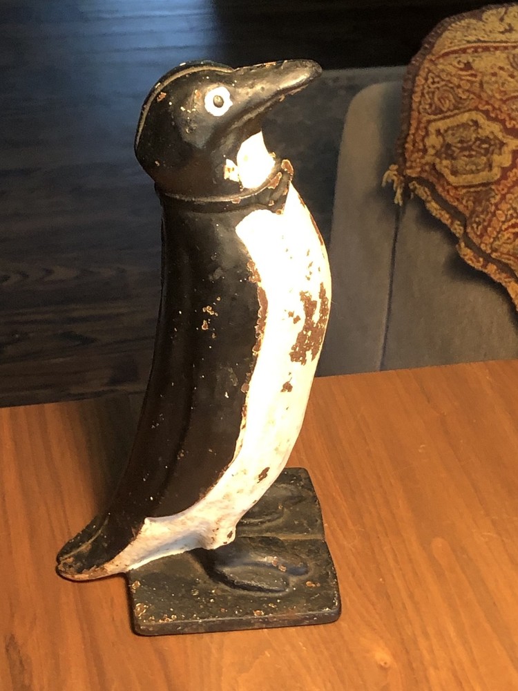 1920s Cast Iron Penguin Doorstop