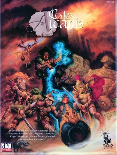 Codex Arcanis Campaign setting d20 3rd Edition Paradigm Press-New-Dmg-FreeShippi