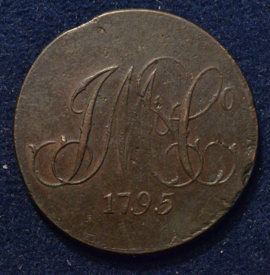 1795 UK Middlesex 1/2 Penny Conder Token
