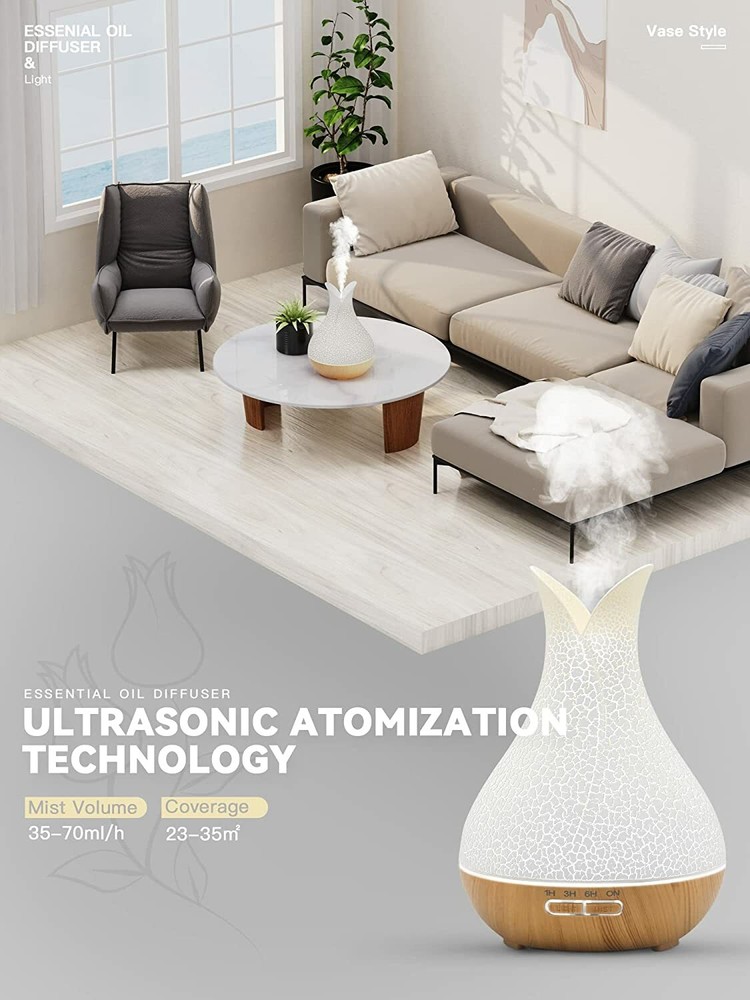 Essential Oil Diffuser 400ML Diffusers for Essential Oils Large Room 2 Mist Mode