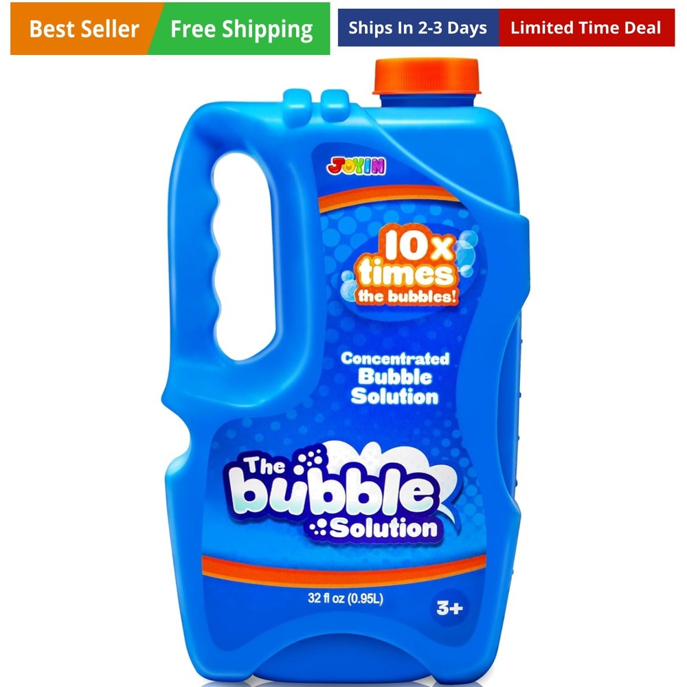 32 OZ Concentrated Bubble Solution for Bubble Machines Up to 2.5 Gallons, Con...