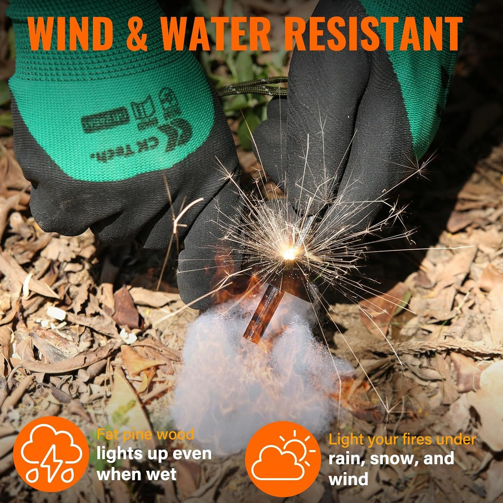 3.2" Ferro Rod Fire Starter with Striker for Camping & Survival