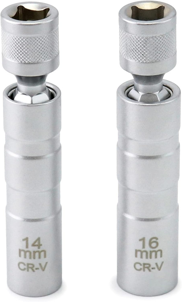 Magnetic Swivel Spark Plug Socket Set 14mm 16mm Thin Wall 3/8 Drive