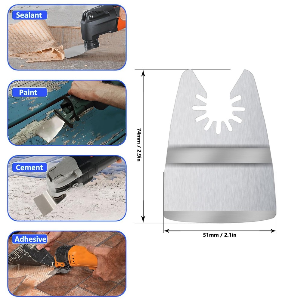 14pcs Oscillating Scraper Blades 2 rigid scraper, Rigid