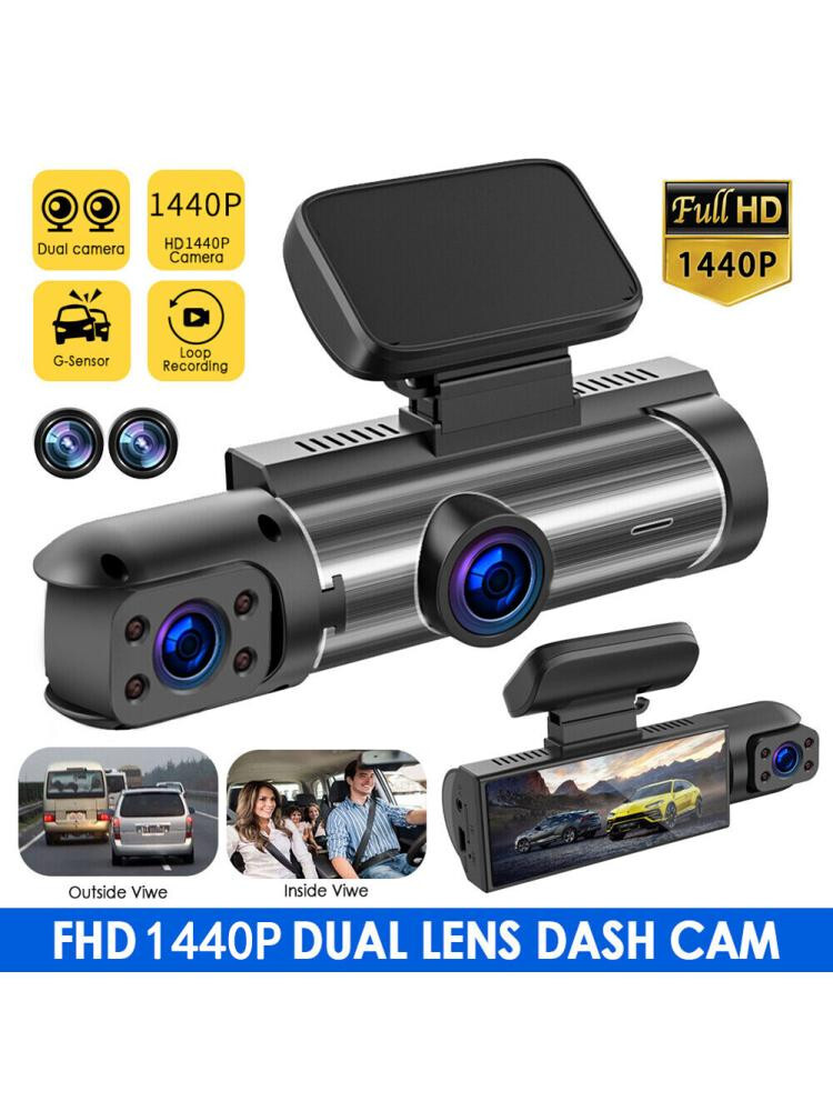Car DVR Dashcam Driving Recorder G-sensor HD Front Inside Camera 170° Wide Angle