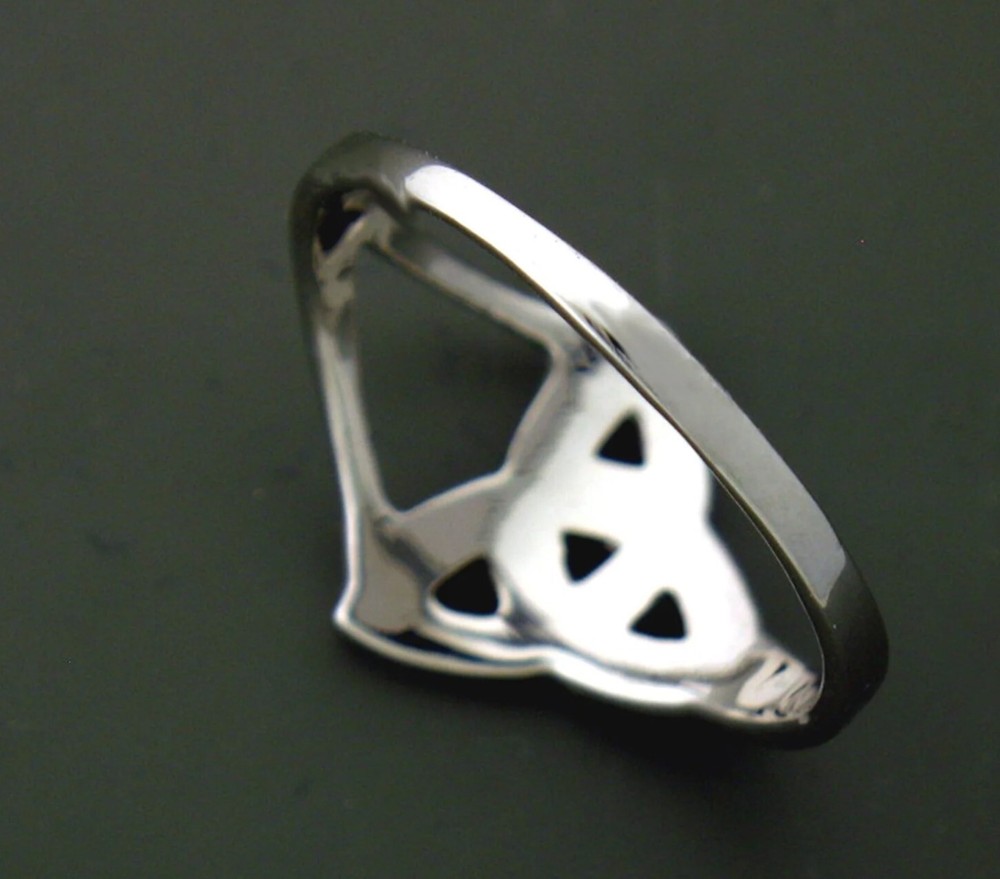 Celtic Sterling Silver Modern Trinity Knot Ring