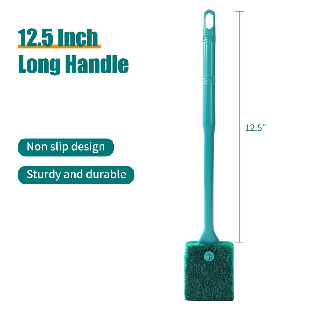 Fish Tank Cleaning Tools, Double Sided Sponge Brush, Algae Scraper Cleaner New