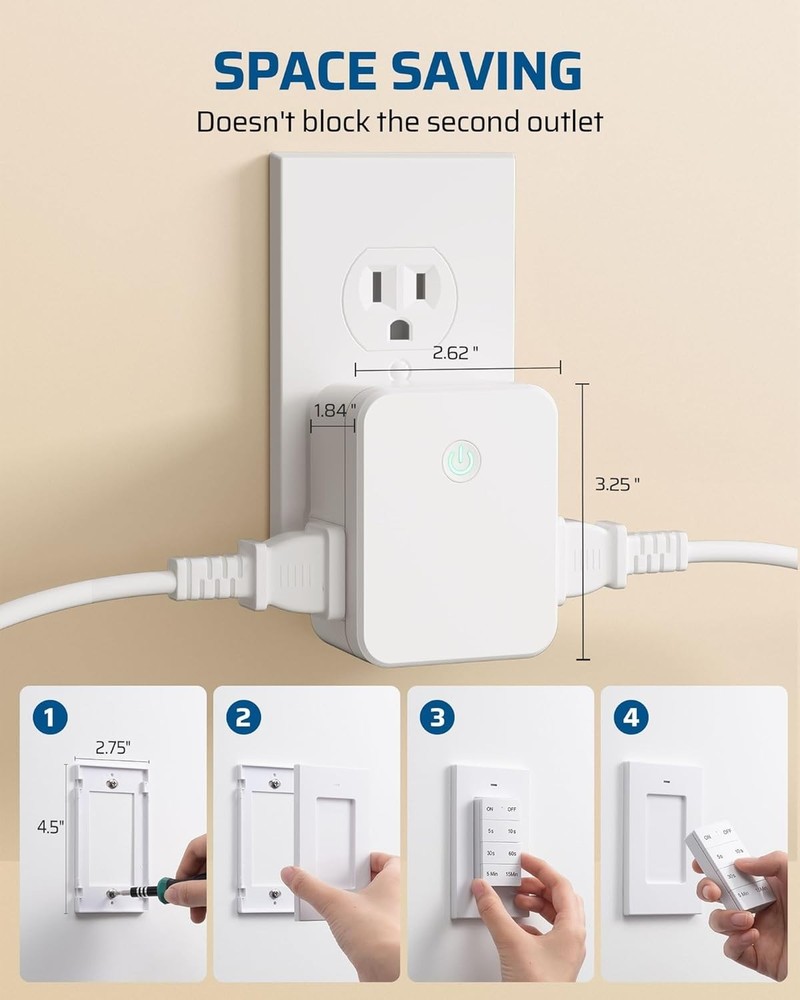 Garbage Disposal Wireless Switch, Buckle Design & Removable Remote Control Outle