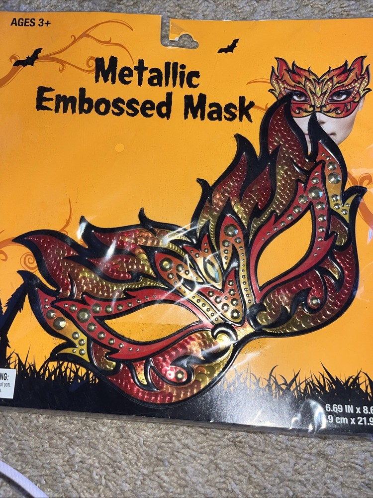 Metallic Embossed Mask, Reds